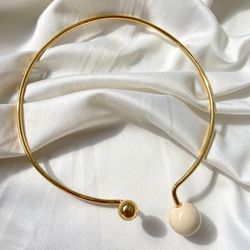Choker aro esfera dupla - COL0076 - Florenza Semijoias