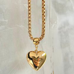 Colar veneziana coração maciço - COL0002 - Florenza Semijoias