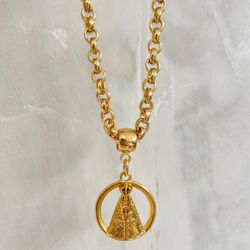 Colar elo português Nossa Senhora Aparecida - COL0... - Florenza Semijoias