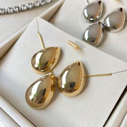 Conjunto gota lisa - CONJ0003 - Florenza Semijoias