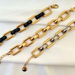 Pulseira elos quadrada - PUL0021 - Florenza Semijoias