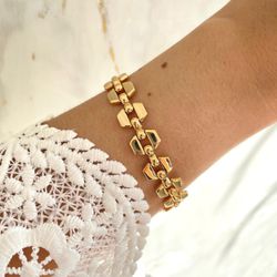 Pulseira delicada em elos - PUL0015 - Florenza Semijoias