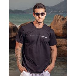 Camiseta Básica Masculina Preta 100% Algodão - Flow You