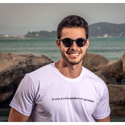 Camiseta Básica Branca Masculina 100% Algodão - Flow You