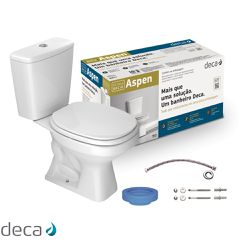 COMBO VASO COM CAIXA ACLOPADA ASPEN BRANCO - FLUZÃO CONSTRUÇÃO