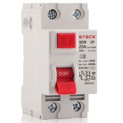 INTERRUPTOR DIFERENCIAL RESIDUAL 2 POLOS 30MA STEC - FLUZÃO CONSTRUÇÃO