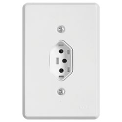 TOMADA VERTICAL SIMPLES 2P+T 250V 4X2 PRATIKA ILUM - FLUZÃO CONSTRUÇÃO