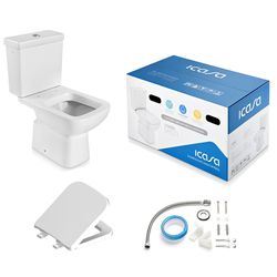 KIT VASO ACOPLADO MISTI COM ASSENTO BRANCO - FLUZÃO CONSTRUÇÃO