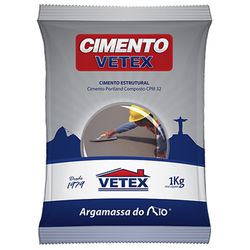 CIMENTO ESTRUTURAL CINZA VETEX 1KG - FLUZÃO CONSTRUÇÃO