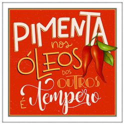 PLACA DECORATIVA 'PIMENTA NOS OLHOS...' LITOARTE - FLUZÃO CONSTRUÇÃO