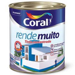 TINTA CORAL RENDE MUITO BRANCO FOSCO 900ML - FLUZÃO CONSTRUÇÃO