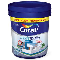 TINTA CORAL RENDE MUITO BRANCO FOSCO 20 LITROS - FLUZÃO CONSTRUÇÃO