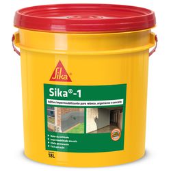 SIKA 1 BALDE ADITIVO IMPERMEABILIZANTE 18 LITROS - FLUZÃO CONSTRUÇÃO