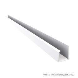 ARREMATE MAIS PVC TIPO U BRANCO 6 METROS - FLUZÃO CONSTRUÇÃO