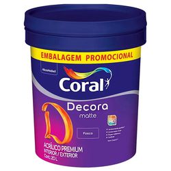 TINTA CORAL DECORA BRANCO FOSCO 20 LITROS BALDE - FLUZÃO CONSTRUÇÃO