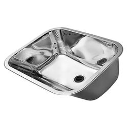 TANQUE INOX MONOBLOCO ALTO BRILHO 55X45X23CM 32L D... - FLUZÃO CONSTRUÇÃO