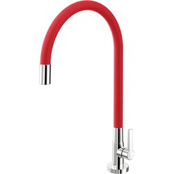 TORNEIRA COZINHA GALIFLEX VERMELHA CROMADO DOCOL - FLUZÃO CONSTRUÇÃO
