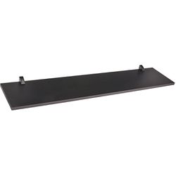 PRATELEIRA EM MDP COM SUPORTE CLIP 20CM PRETA - FLUZÃO CONSTRUÇÃO