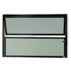 BASCULANTE PRETO COM 1 ARTICULAÇÃO DE VIDRO LISO 5... - FLUZÃO CONSTRUÇÃO