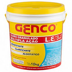 CLORO GRANULADO GENCO MULTIPLA ACAO 10KG - FLUZÃO CONSTRUÇÃO