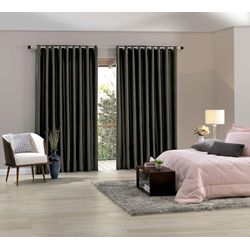 CORTINA BLACKOUT TECIDO BLEND/PRETO 4,20M X 2,30M ... - FLUZÃO CONSTRUÇÃO