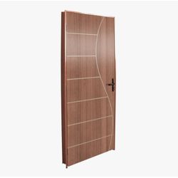 KIT PORTA MODELO CLM02 C/BAT ACO MOGNO ESQ 210X60 - FLUZÃO CONSTRUÇÃO