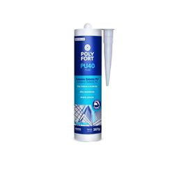 ADESIVO SILICONE POLYFORT ADES PU40 PRETO 378G - FLUZÃO CONSTRUÇÃO