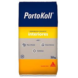 ARGAMASSA COLANTE PARA INTERIORES AC1 20KG PORTOKO... - FLUZÃO CONSTRUÇÃO