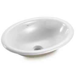 CUBA BRANCA DE SOBREPOR OVAL 44X32 - ICASA - FLUZÃO CONSTRUÇÃO