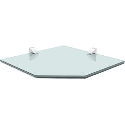 PRATELEIRA DE CANTO 25X25 DE VIDRO RECORTE COM SUP... - FLUZÃO CONSTRUÇÃO