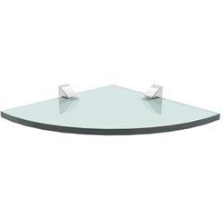 PRATELEIRA DE CANTO 25X25 DE VIDRO COM RAIO INCOLO... - FLUZÃO CONSTRUÇÃO