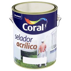 SELADOR ACRILICO BRANCO 3,6 LITROS CORAL - FLUZÃO CONSTRUÇÃO