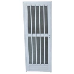 PORTA DE ALUMÍNIO BRANCA VIDRO LISO 210X80cm DIREI... - FLUZÃO CONSTRUÇÃO