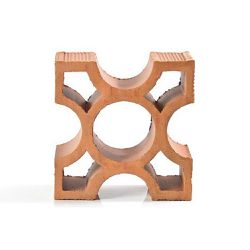 TIJOLO 19X19 VAZADO RETO REDONDO - FLUZÃO CONSTRUÇÃO