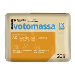 ARGAMASSA EXTERNA AC2 CINZA 20KG VOTORAN - FLUZÃO CONSTRUÇÃO
