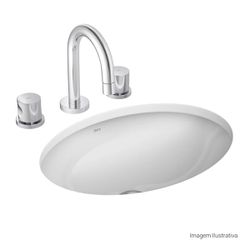 CUBA DE EMBUTIR OVAL 40X30CM BRANCO DECA - FLUZÃO CONSTRUÇÃO