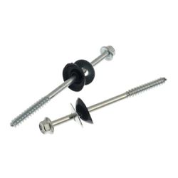 PARAFUSO PARA TELHA 5/16X130mm COM ARRUELA/VEDAÇÃO... - FLUZÃO CONSTRUÇÃO
