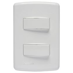 INTERRUPTOR DUPLO TECLA SIMPLES 10A/250V 4X2 DUALE... - FLUZÃO CONSTRUÇÃO