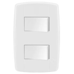 INTERRUPTOR DUPLO SIMPLES 10A 250V 4X2 LEV ILUMI - FLUZÃO CONSTRUÇÃO