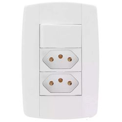 INTERRUPTOR SIMPLES + 2 TOMADA 10A 250V 4X2 LEV IL... - FLUZÃO CONSTRUÇÃO
