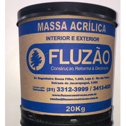 MASSA ACRÍLICA FLUZÃO BRANCA 20kg - FLUZÃO CONSTRUÇÃO