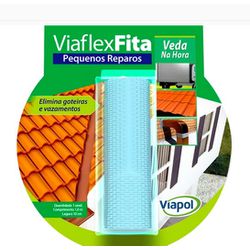 VIAPOL VIAFLEX FITA PEQUENOS REPAROS 10CM COM 1M - FLUZÃO CONSTRUÇÃO