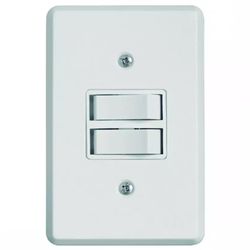 INTERRUPTOR DUPLO SIMPLES 6A/250V 4X2 PRATIKA ILUM - FLUZÃO CONSTRUÇÃO