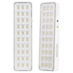 LUMINÁRIA DE EMERGÊNCIA AUTÔNOMA 30 LEDS SUPER SLI... - FLUZÃO CONSTRUÇÃO