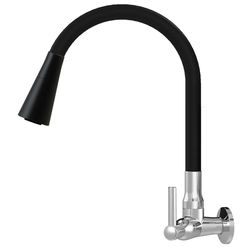 TORNEIRA COZINHA PAREDE ABS FLEX DUO PRETA 1167 C7... - FLUZÃO CONSTRUÇÃO