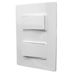 INTERRUPTOR DUPLO TECLA SIMPLES 10A/250V 4X2 VIVAZ... - FLUZÃO CONSTRUÇÃO