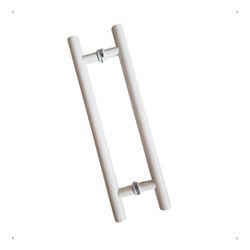 PUXADOR DE PORTA TUBULAR ALUM BRANCO 32X40CM - FLUZÃO CONSTRUÇÃO