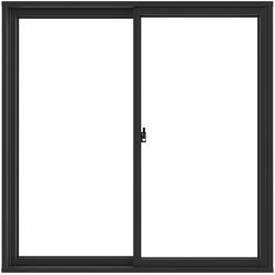 Janela Slim Preta de 2 Folhas com Vidro Liso 100x1... - FLUZÃO CONSTRUÇÃO