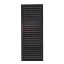 PORTA 210X80 1 FOLHA VENEZIANA TOTAL PRETA DIREITA - FLUZÃO CONSTRUÇÃO