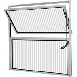 BASCULANTE ALUMÍNIO COM 1 ARTICULAÇÃO DE VIDRO CAN... - FLUZÃO CONSTRUÇÃO